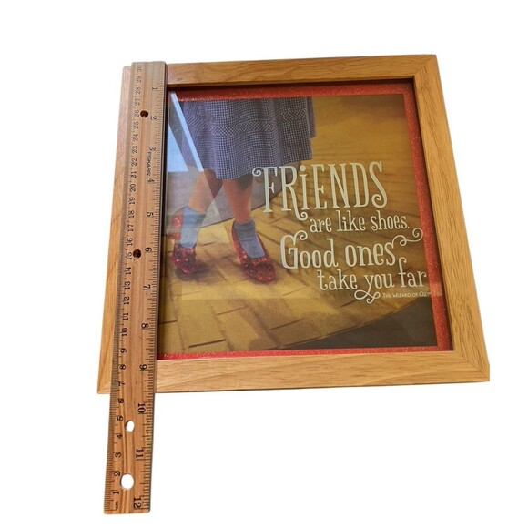 Hallmark Wizard of Oz Quote Art Friends Are Like Shoes Framed Dorothy Ruby Shoes - Picture 15 of 15
